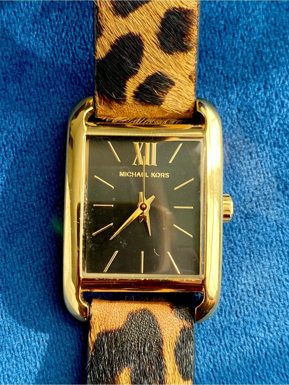 Michael Kors Monroe Gold and Leopard Print Watch